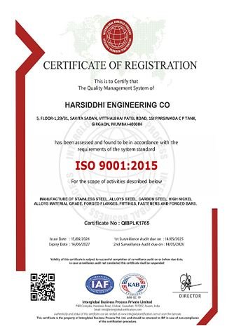 ISO 9001-2015 Certificate